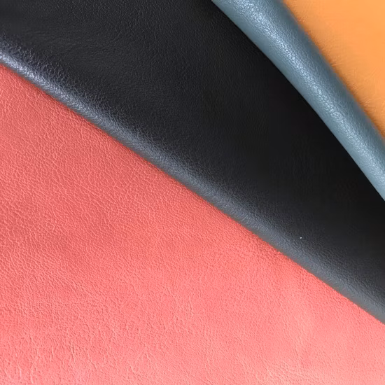 Cuero sintético PU con 100% microfibra para prendas