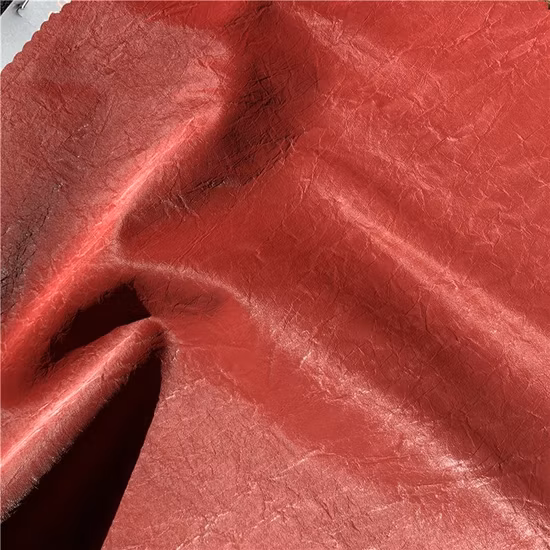 Cuero sintético de PU con tejido de microfibra para prendas de vestir
