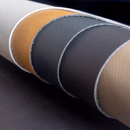Tela recubierta de caucho de microfibra sintética de cuero sintético de PU para guantes deportivos, zapatos (HS