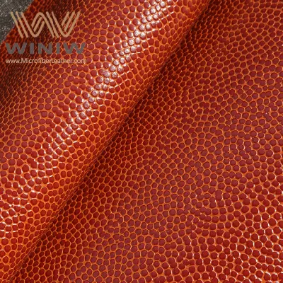Proveedor de materiales de cuero sintético Cuero de PU de baloncesto de microfibra al por mayor personalizado