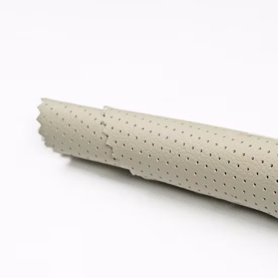 Diseñador de microfibra Huafon tejido de cuero perforado para bolsos sofá asiento de coche
